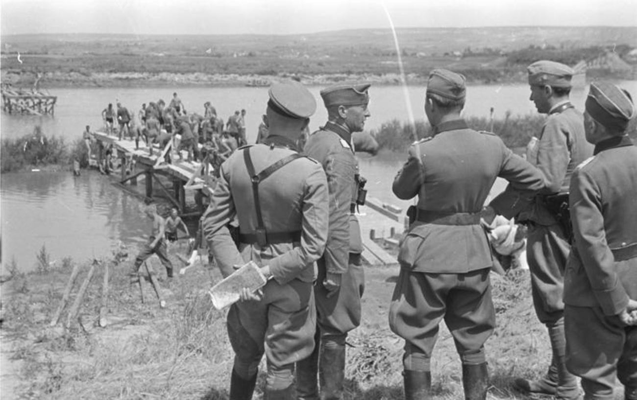 Deutsche und rumänische Truppen am 22. Juni 1941