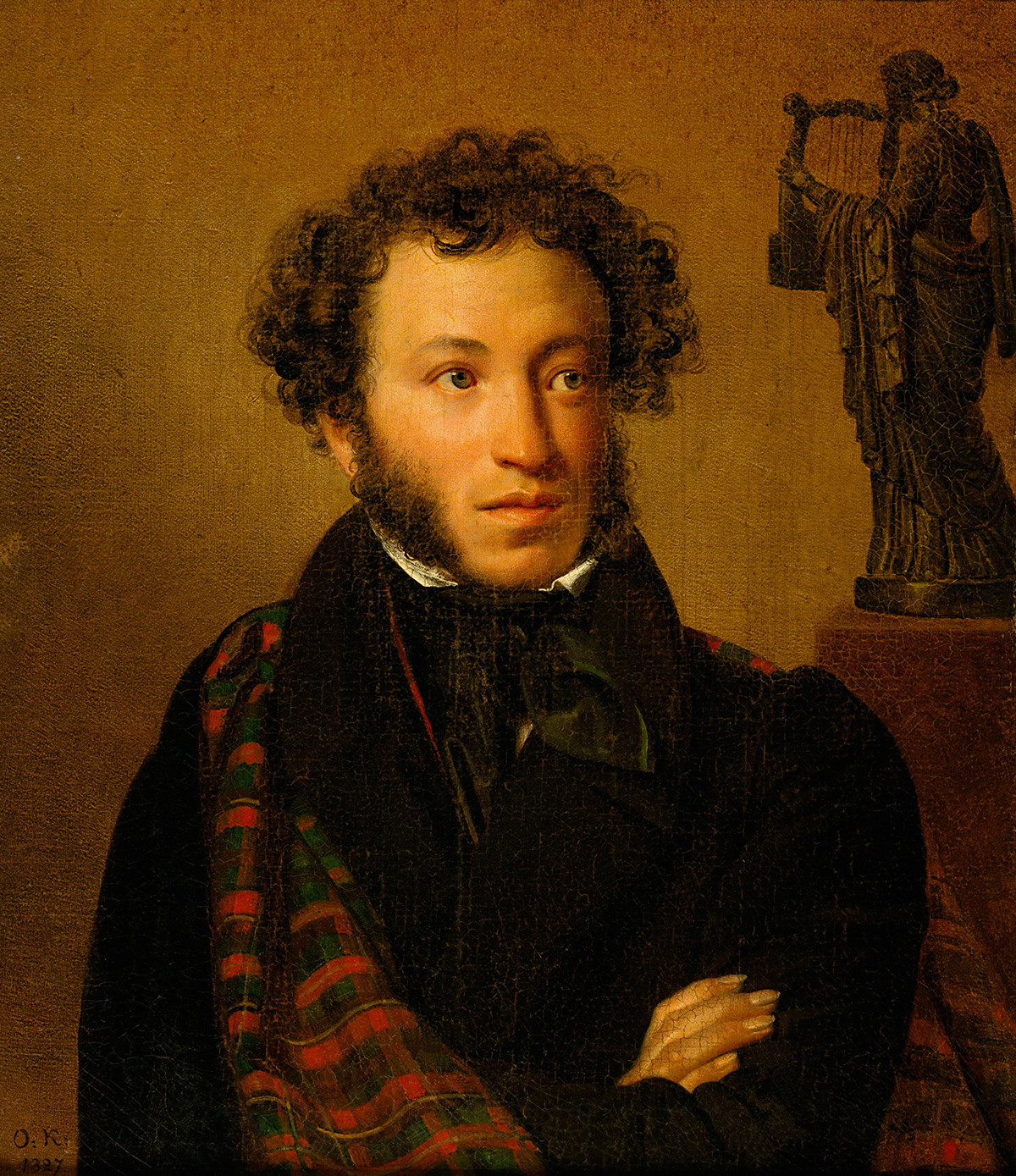 О. А. Кипренски. Портрет на А. С. Пушкин, 1827 година

