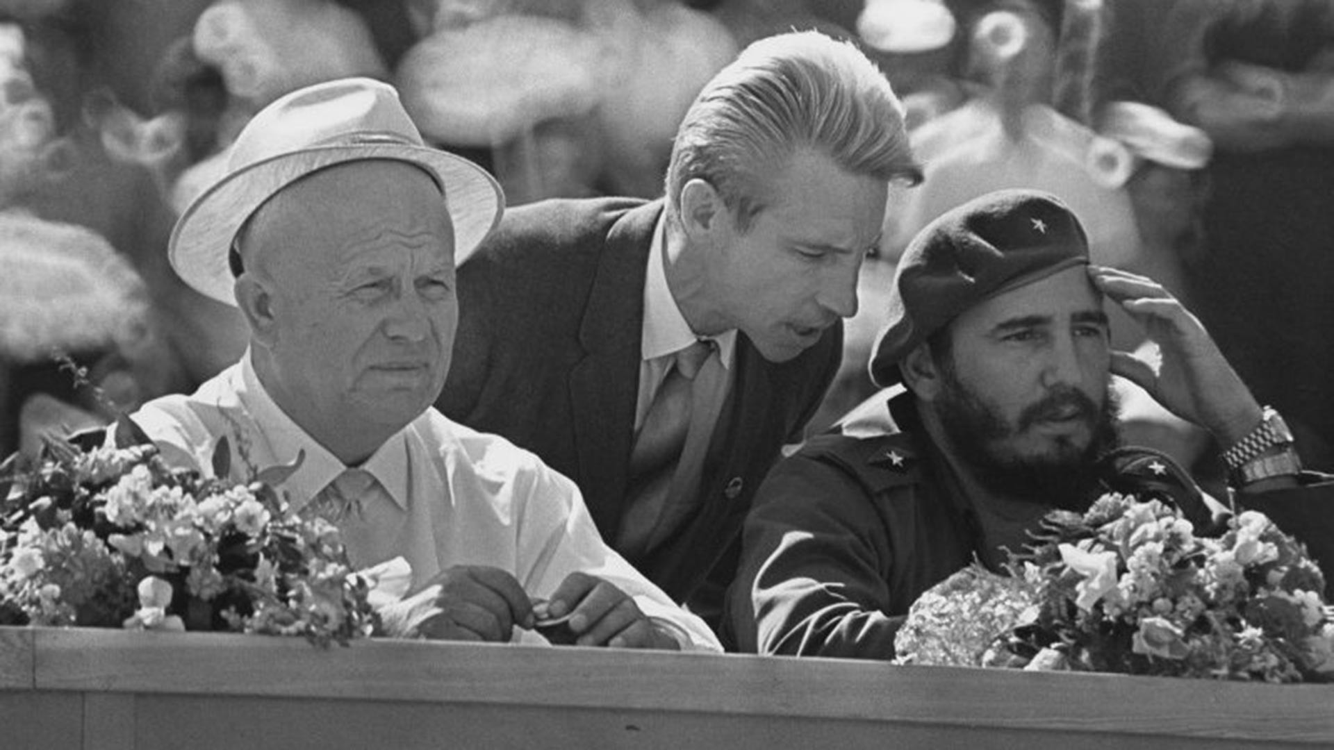 Fidel Castro na obisku v ZSSR. Miting sovjetsko-kubanskega prijateljstva na stadionu Lužniki.
