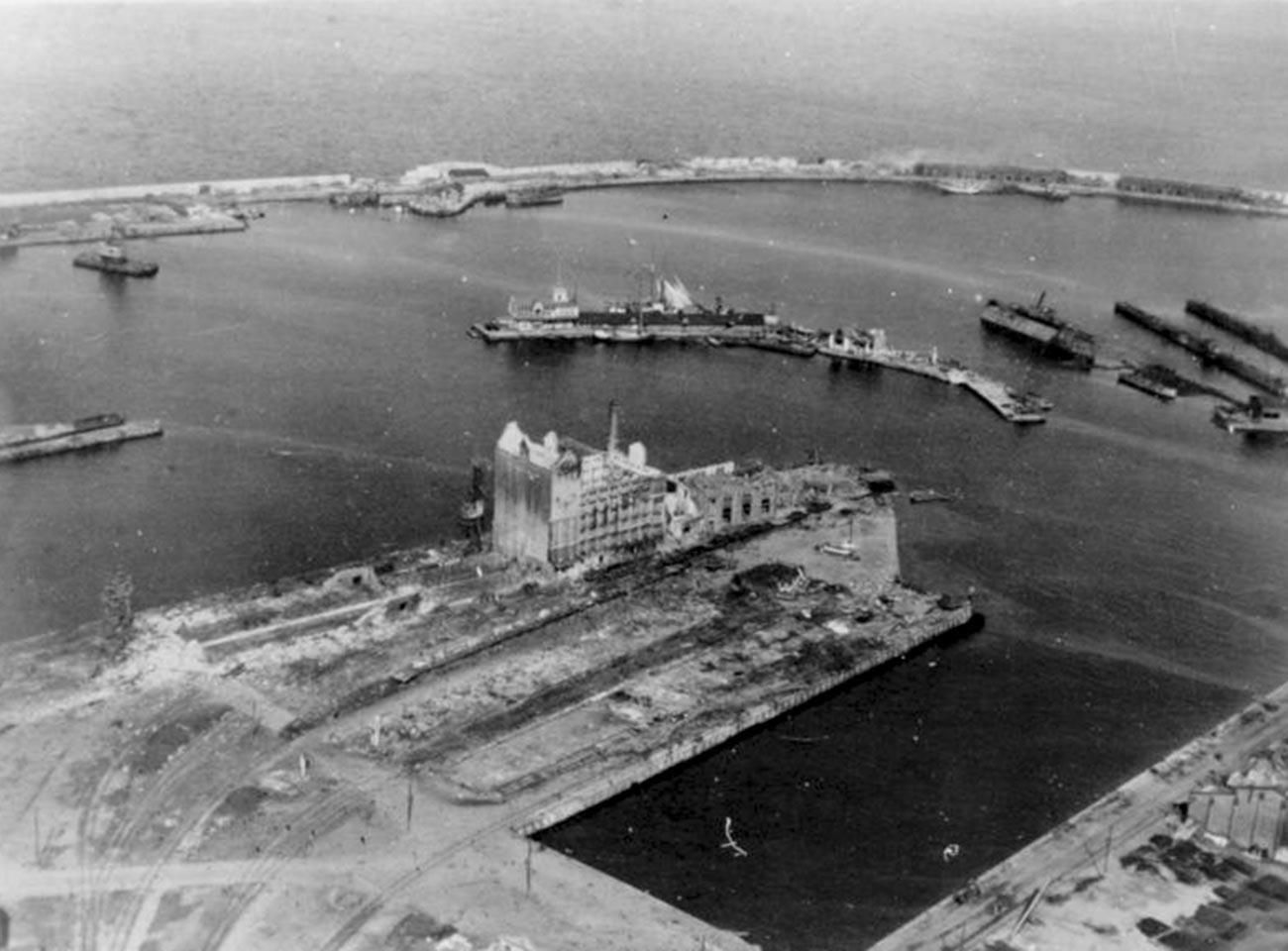 The Port of Tallinn on 1 September 1941 after having been seized by the Germans.