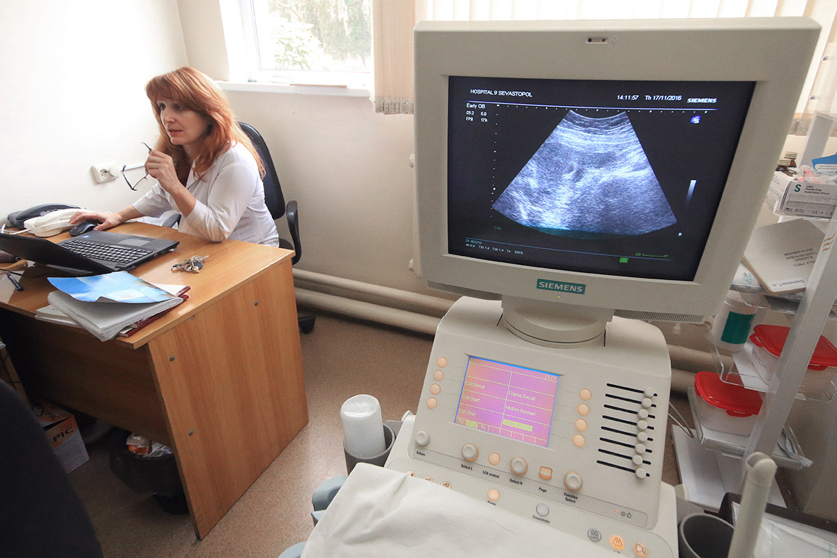 An ultrasound machine at a Crimean hospital