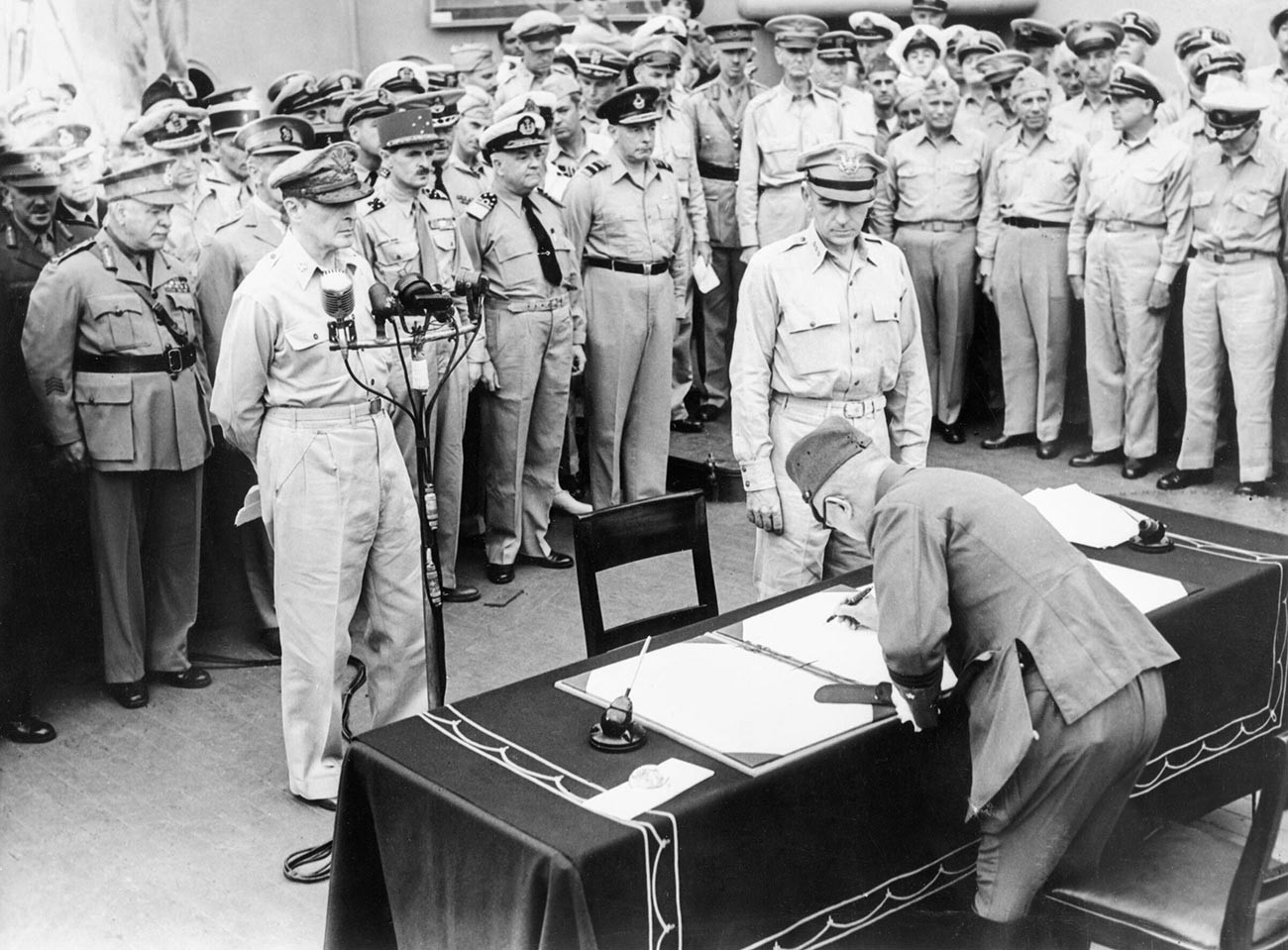 Japanese Surrender at Tokyo Bay, 2 September 1945.