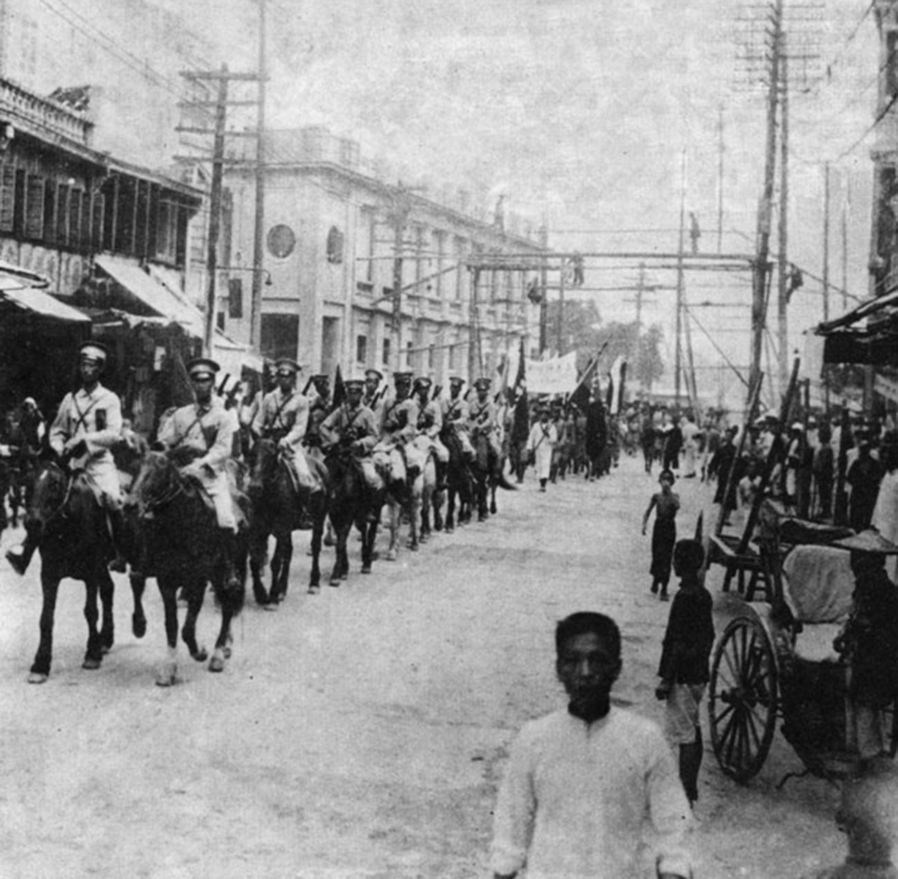Китайская кавалерия в Харбине. 1929 год.