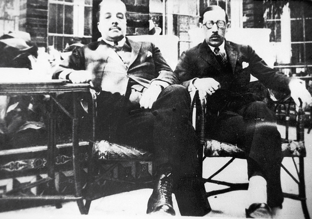 セルゲイ・ディアギレフとイーゴリ・ストラヴィンスキー、パリ、1921年