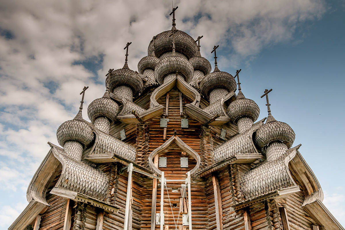 La Chiesa della Trasfigurazione, costruita nel 1714 sull'isola di Kizhi