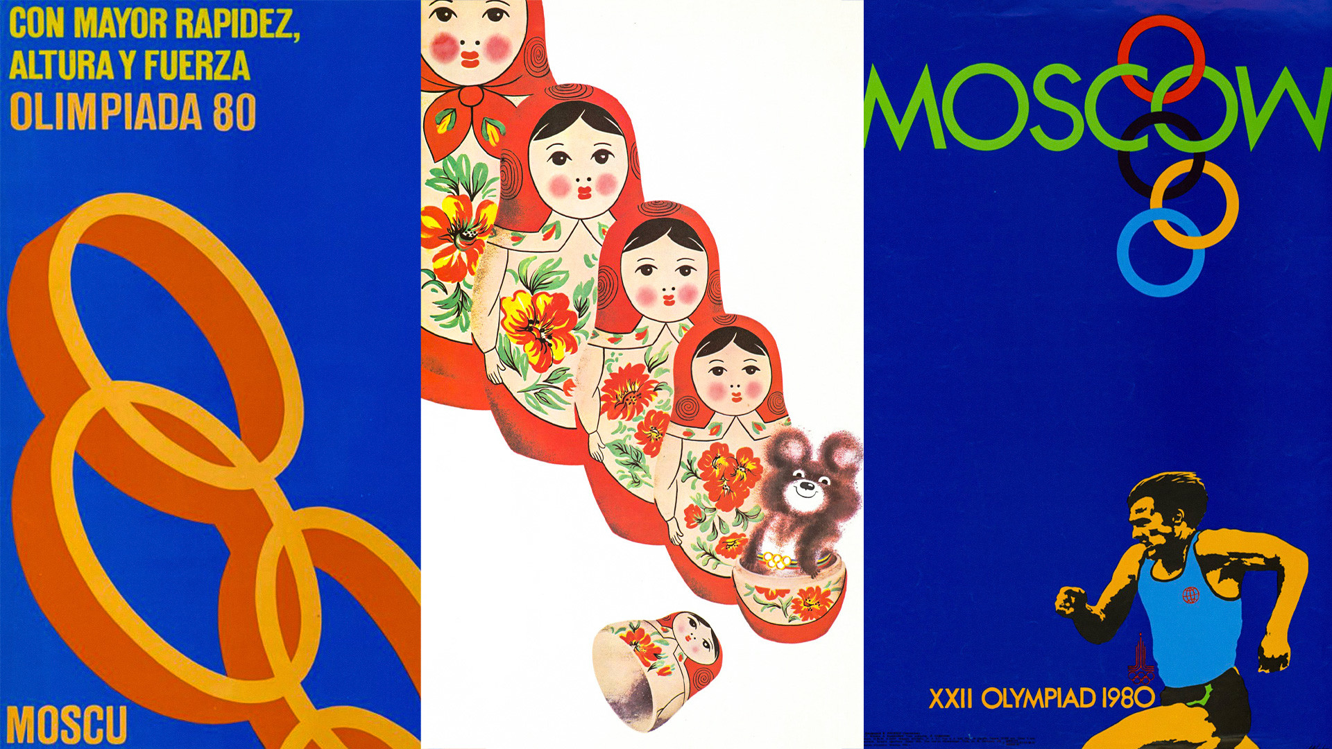Affiche Originale Jeux Olympiques Moscou 1980 - Édition Limitée - Artiste Felix Bertrand