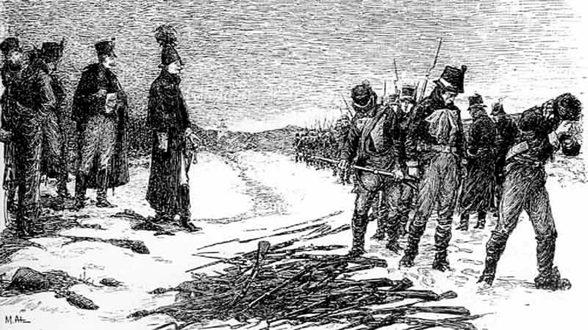 Swedes surrender in Finland in 1808.