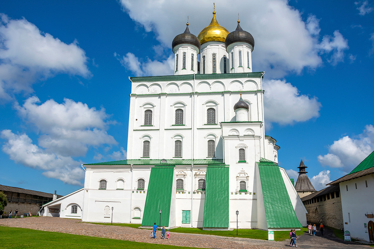 The Trinity Cathedral inside Pskov kremlin