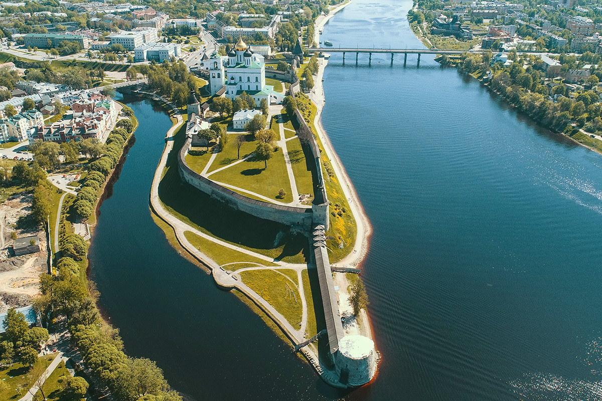 Vista aerea sul Cremlino della città