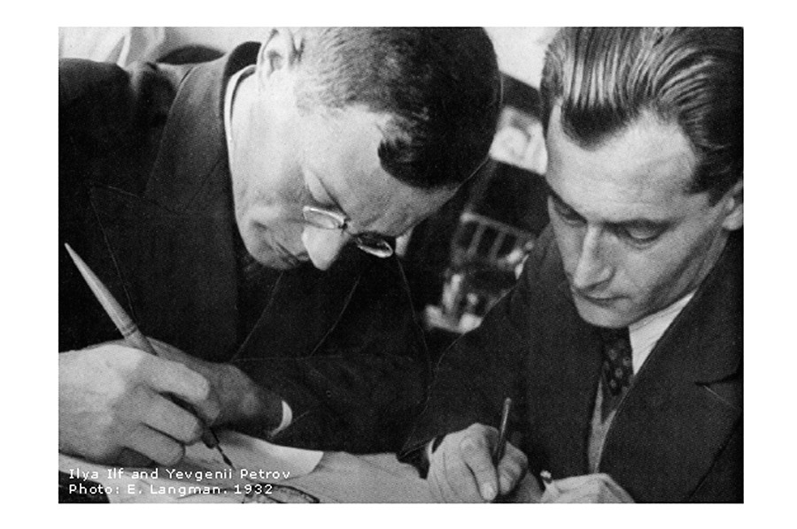 Ilf and Petrov while writing, 1932