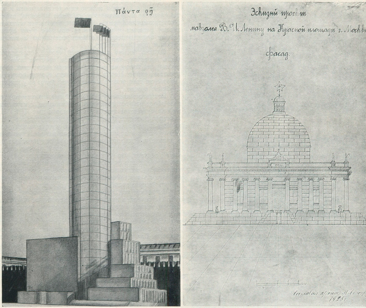 Left: M.Rostovsky's tower. Right: P. Belozersky. 