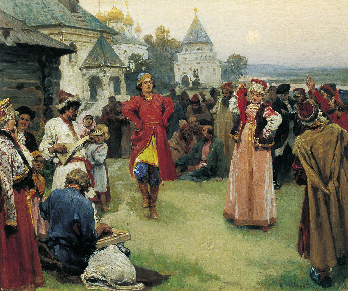 La “russkaja pljaska” (danza russa) di Klavdij Lebedev. 1900