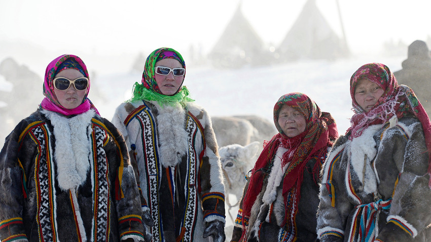 Women at the Day of the Reindeer Herder in Salekhard.