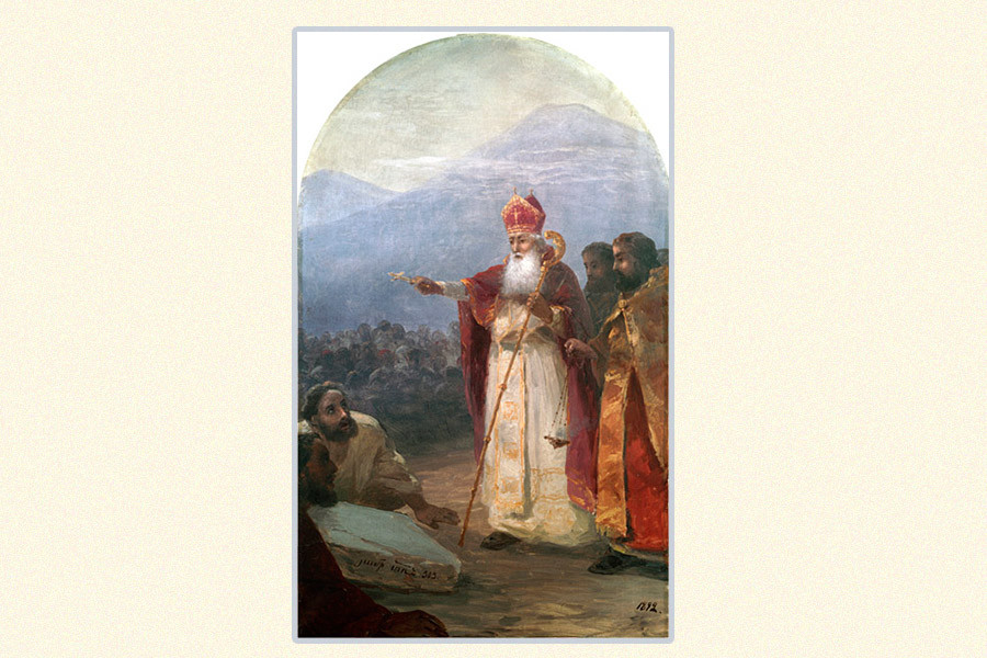 「アルメニア人の洗礼」、イワン・アイヴァゾフスキー画