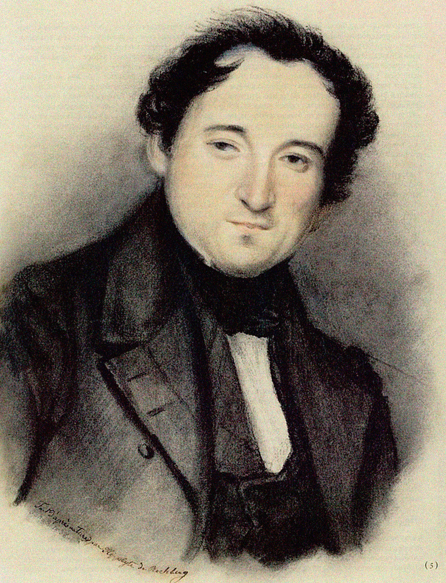 Fiodor Tioutchev par Ippolita von Rechberg, 1838