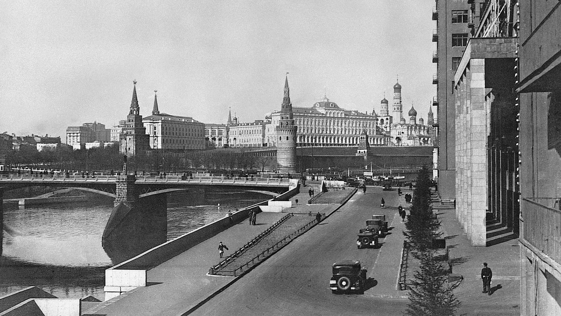 Blick auf die Große Stein-Brücke, Ende der 1930er Jahre
