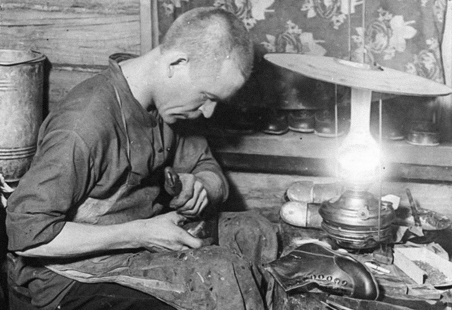 A shoemaker, 1930s