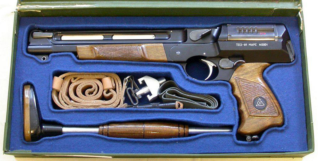 La pistola TOZ-81 “Mars”; oggi ne esiste un solo esemplare, custodito nell'ufficio tecnico della fabbrica di armi di Tula