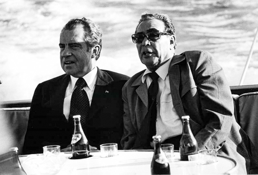 Reunión entre Richard Nixon y Leonid Brézhnev en EE UU, 1973.