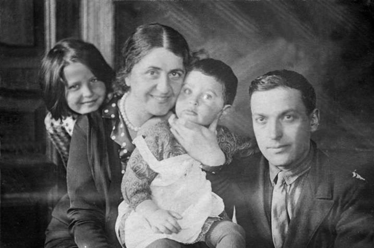 Lev Vygotsky with his wife and two daughters.