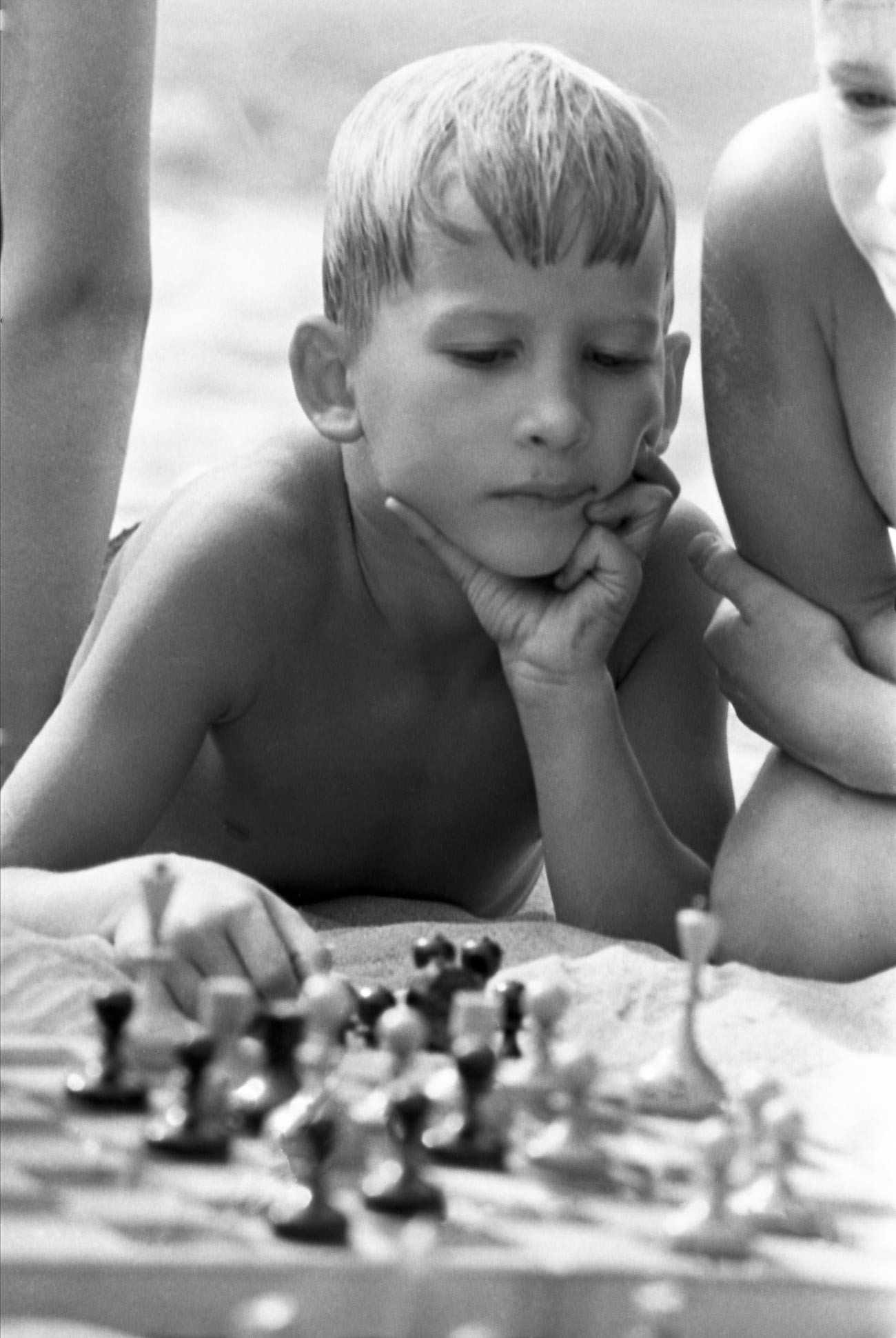 Chess was a very popular game among children and adults in the Soviet Union.