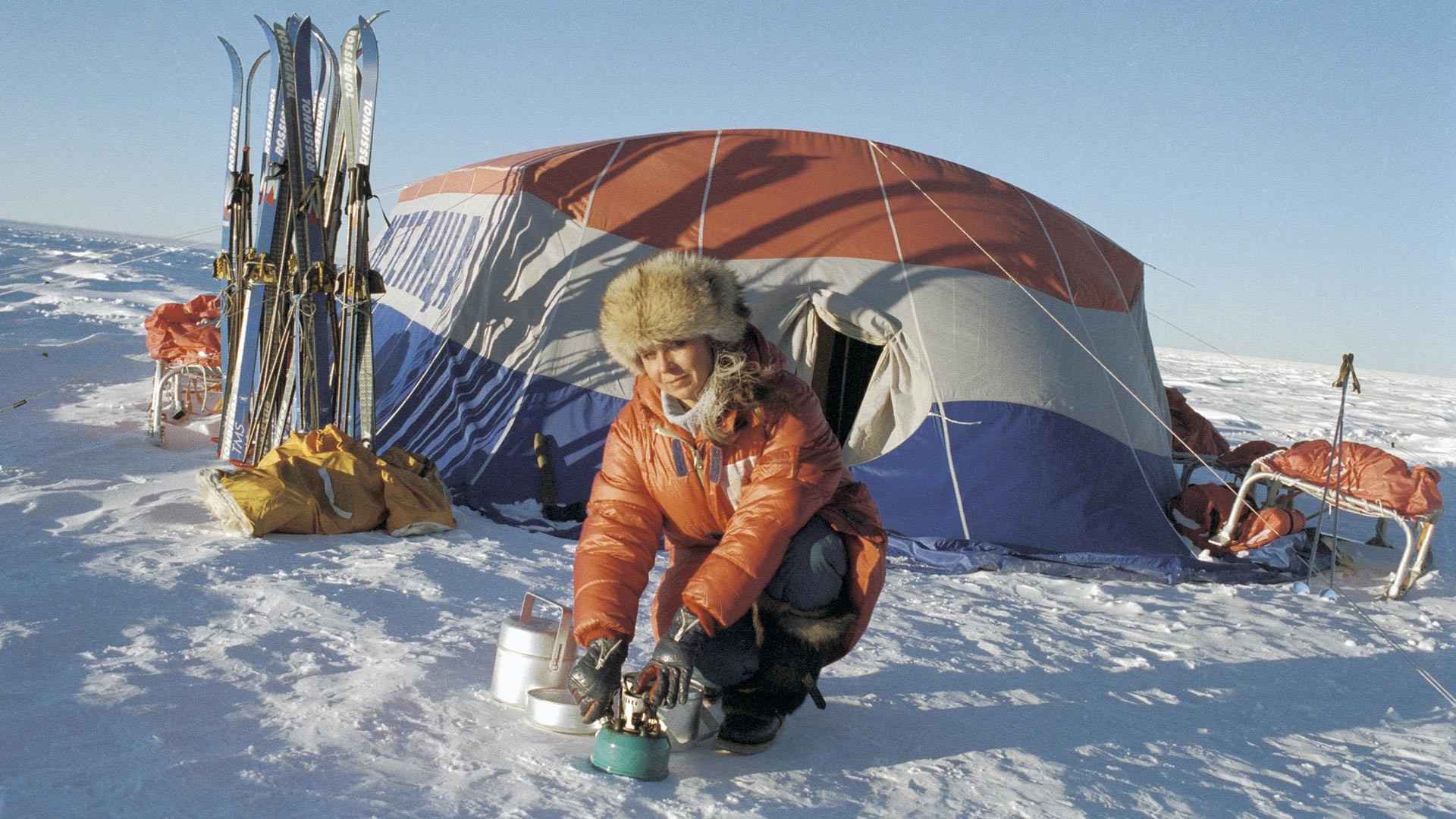 A member of Metelitsa during an expedition.