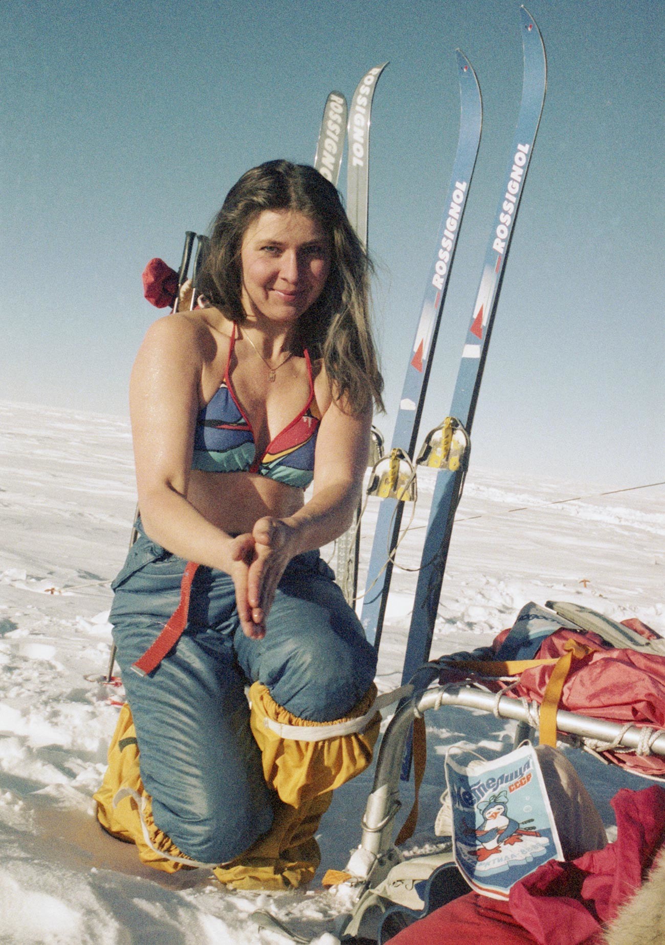 Una ragazza del team Metelitsa nell'Artico 