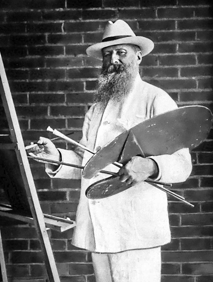 Verechtchaguine à son chevalet, 1902