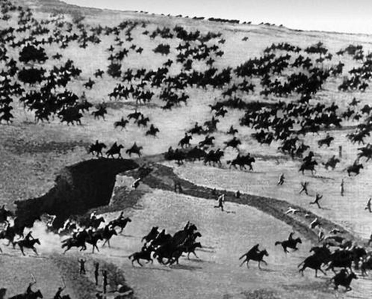 Црвена коњица у нападу. 1919.