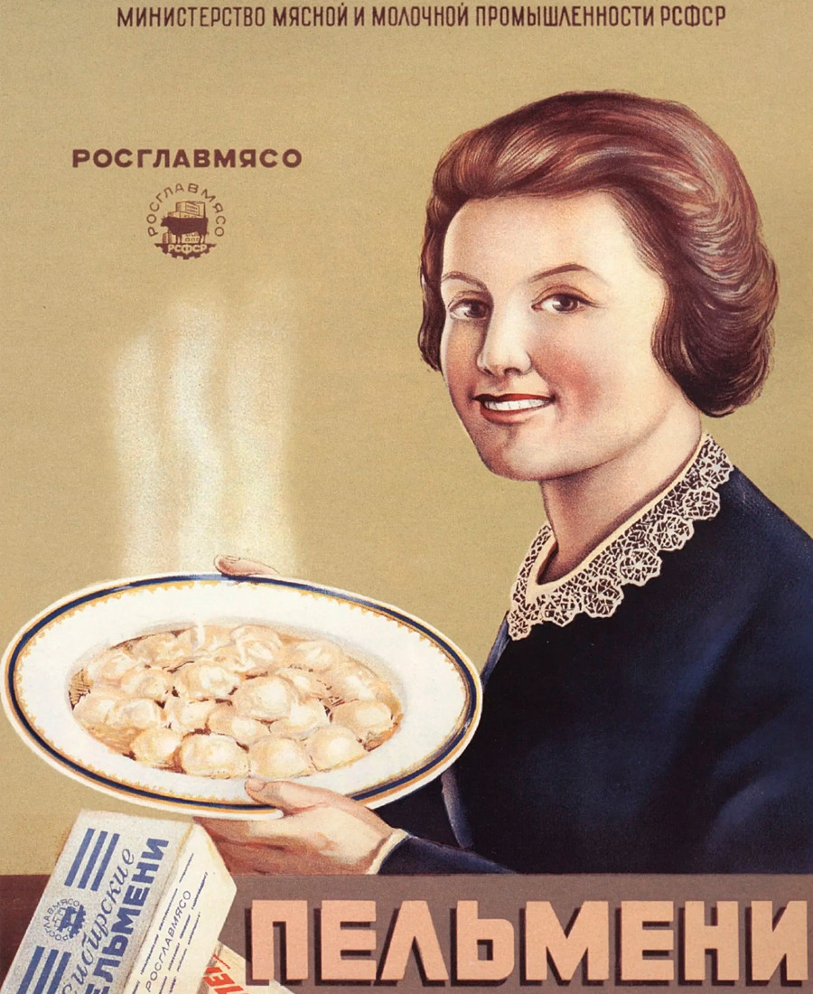 “Pelmenis siberianos de carne”, anuncio de RosGlavMeat. 