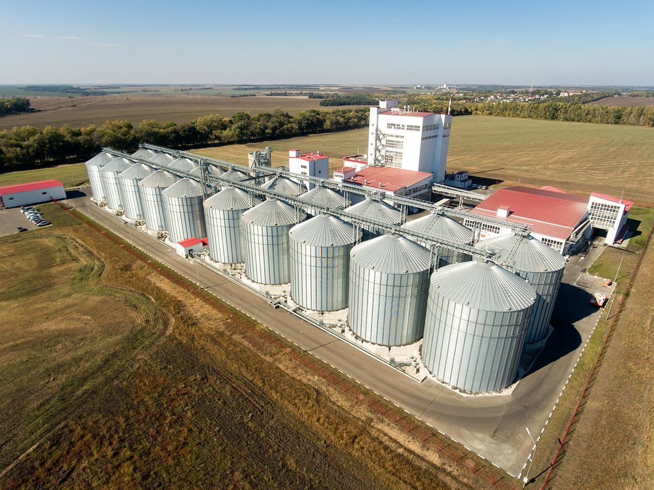 Elevator - agrofirma for the storage and processing of cereals.
