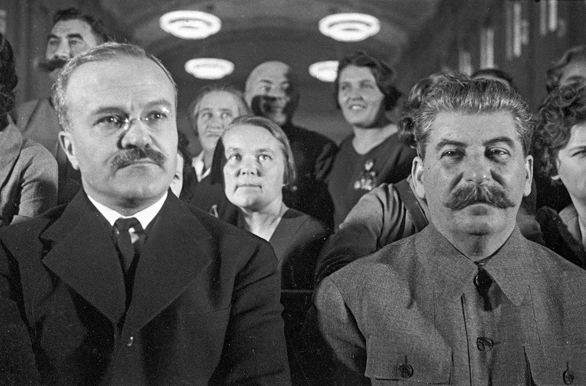 Vyacheslav Molotov and Joseph Stalin