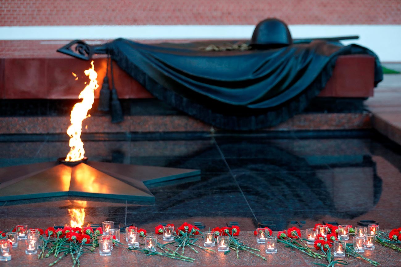Grave of the unknown soldier monument in Moscow.