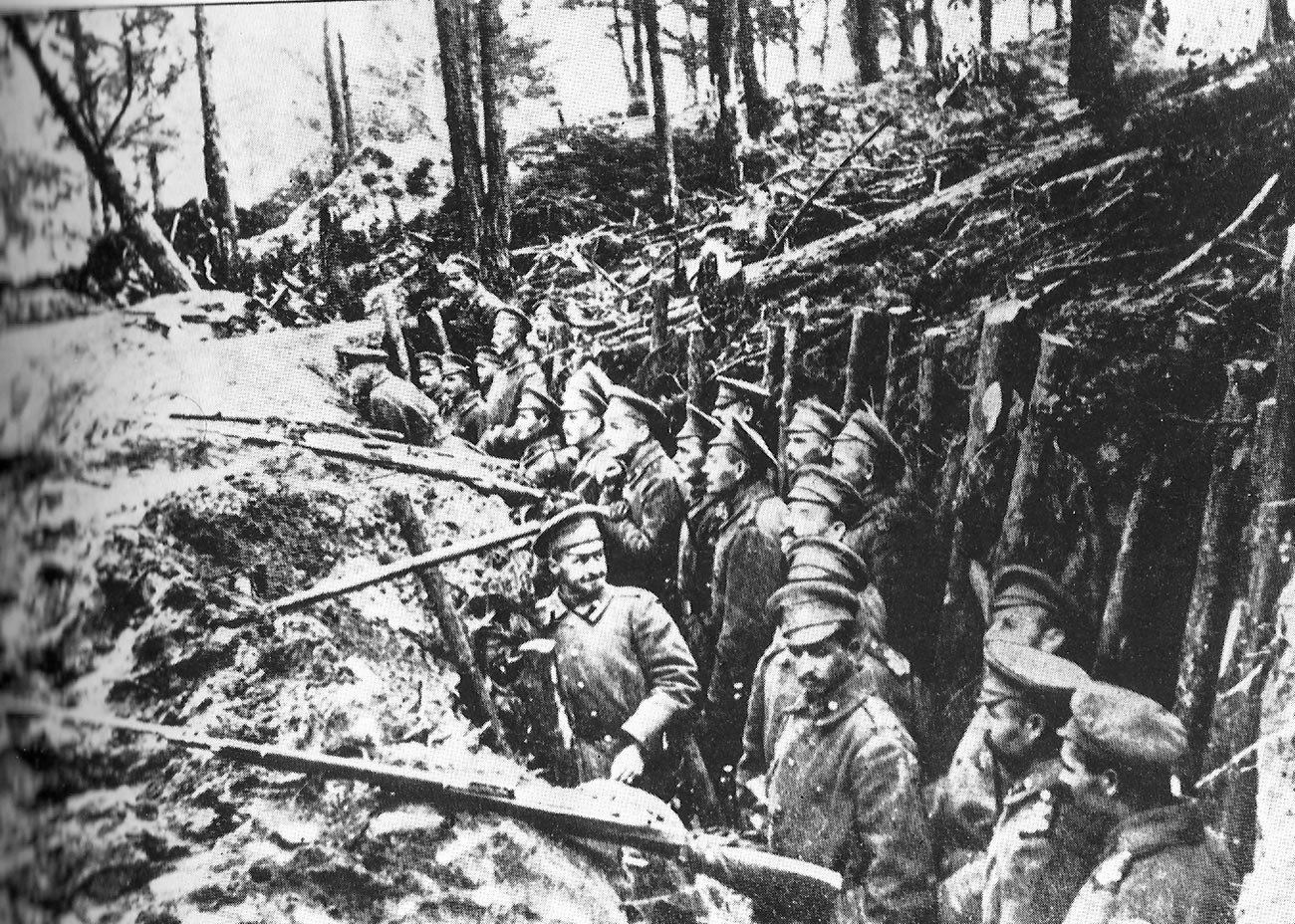 Russian trenches in the forests of Sarikamish.