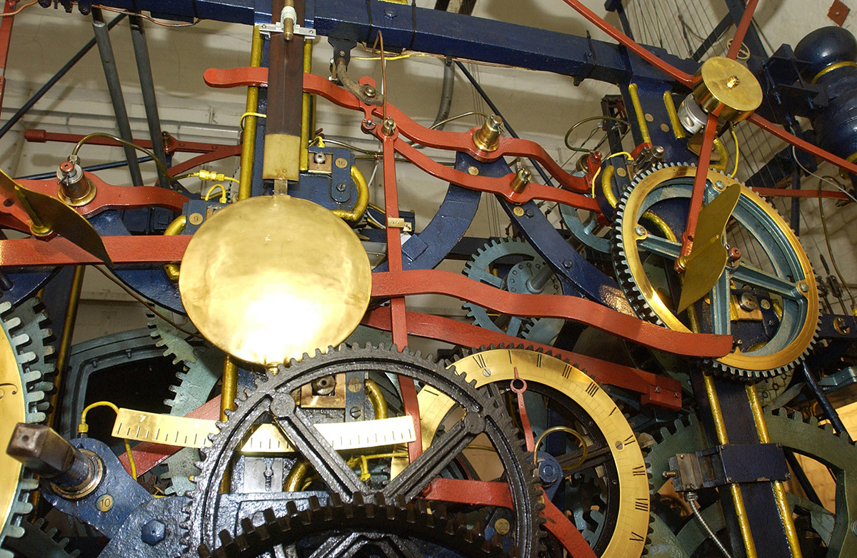 El mecanismo del reloj Kuranti en la Torre Spásskaia.