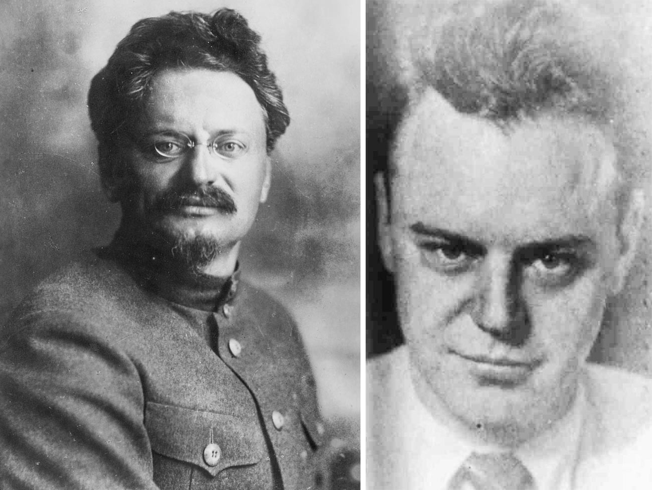 A destra: Lev Sedov, il figlio del principale nemico di Stalin, Lev Trotskij (a sinistra)