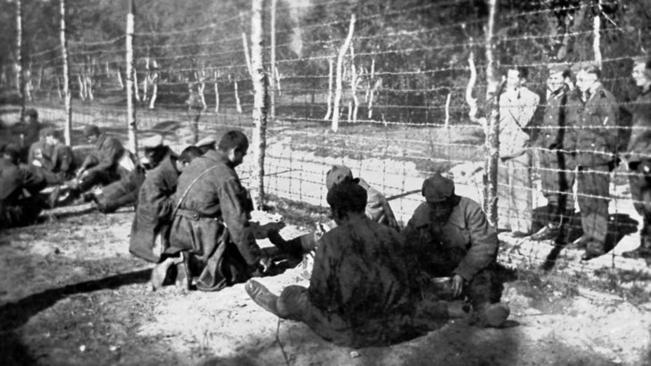 Советские военнопленные в северной Норвегии.