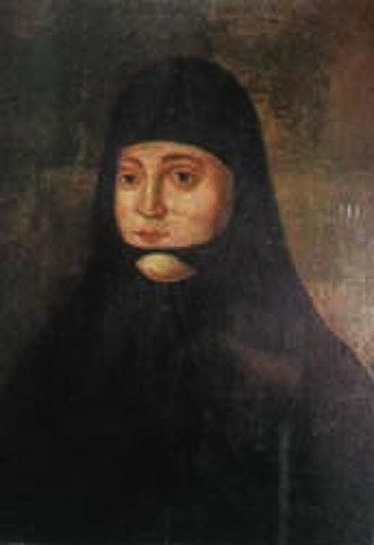 Соломония Сабурова, първата съпруга на великия княз Василий III, като монахиня в Суздалския Покровски манастир