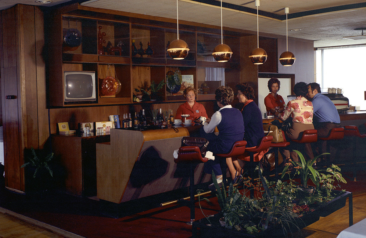 Bar in the capital's Intourist hotel. 1974
