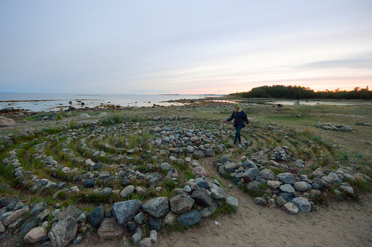 The stone labyrinth in Solovetsky islands