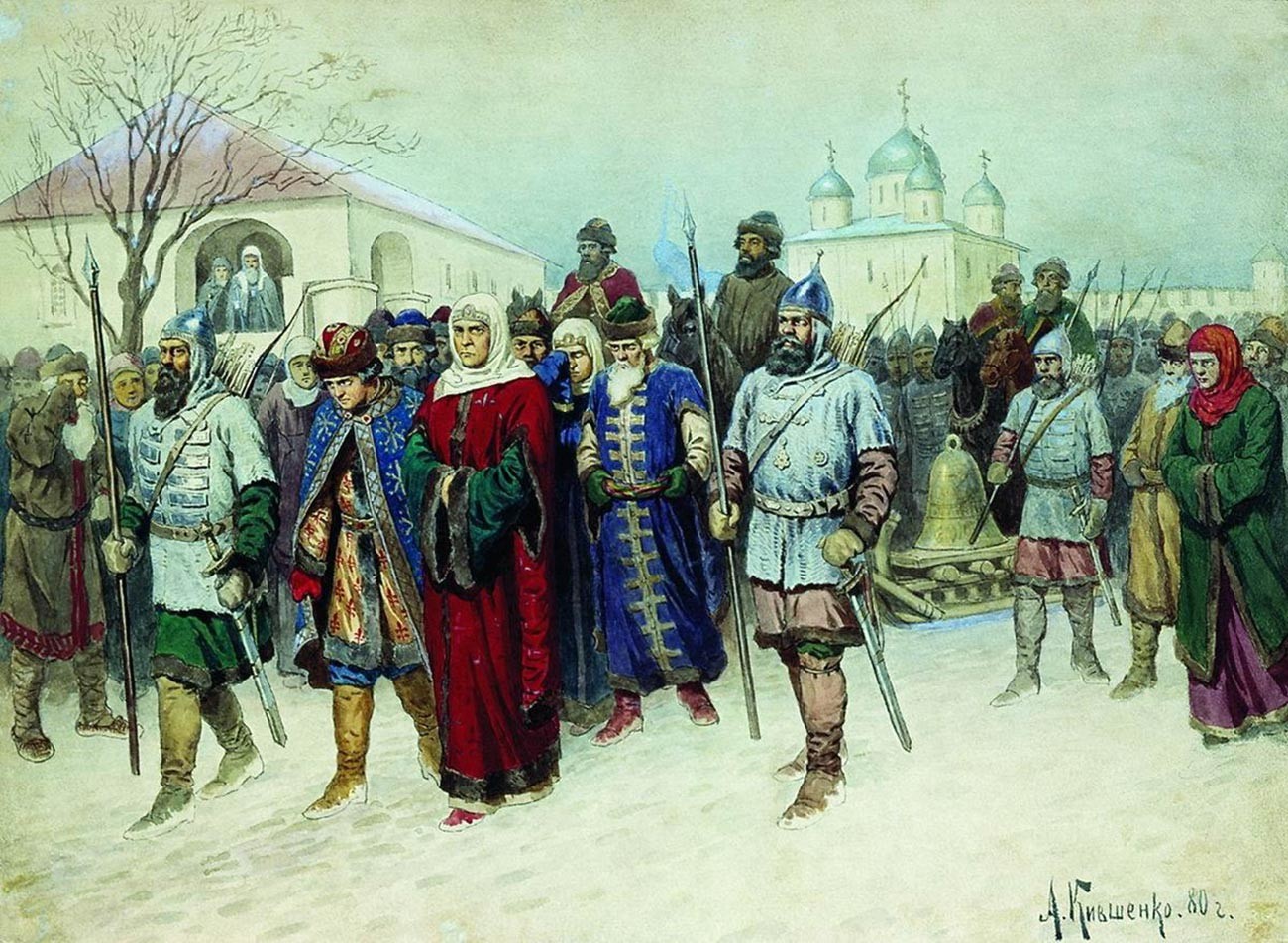 Marfa Boretskaya viene scortata a Mosca da Novgorod
