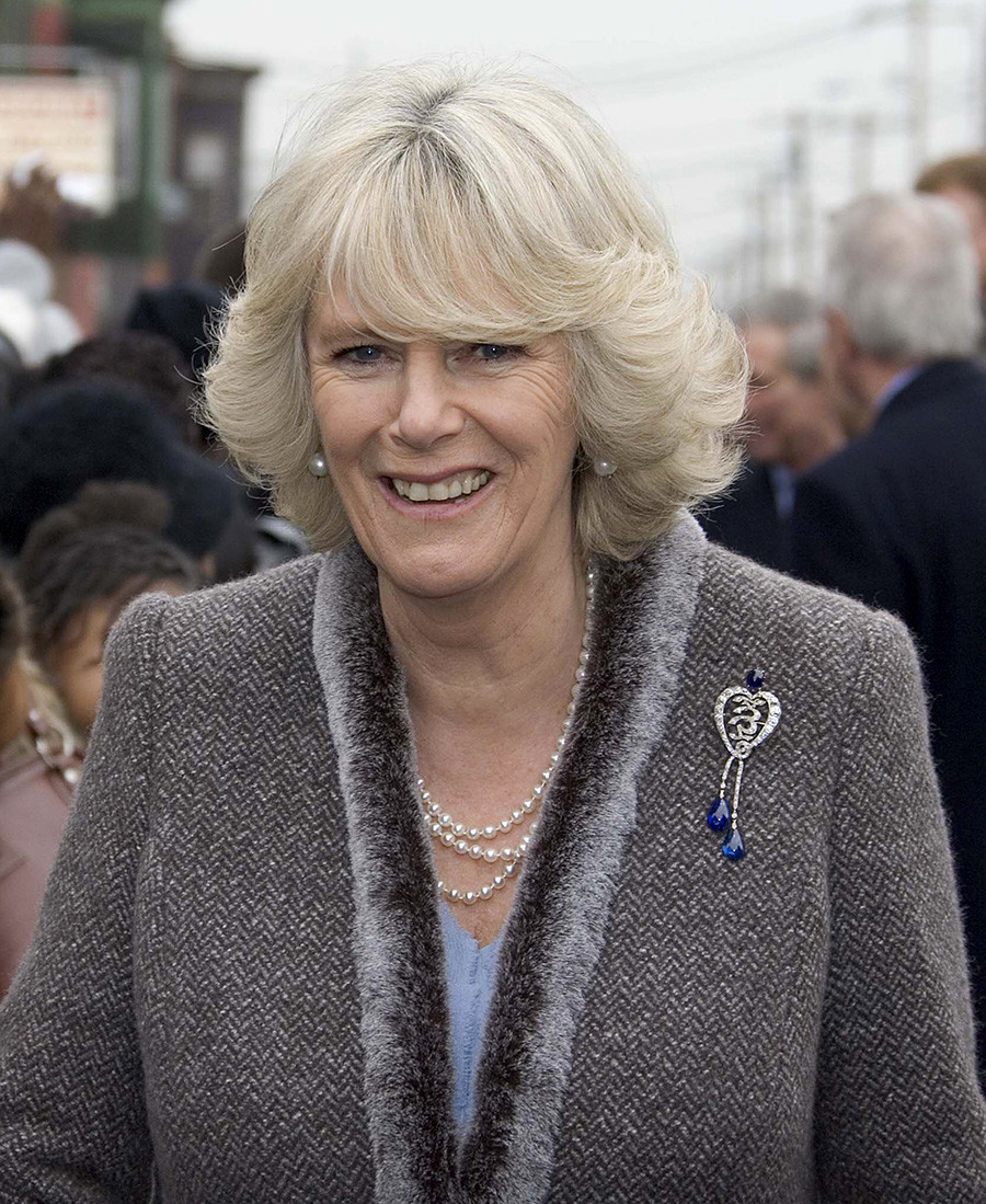 Camilla, Duchess of Cornwall is greeted by the public as she arrives to visit the Mural Arts Project at Heavenly Hall in Philadelphia on January 27, 2007. 