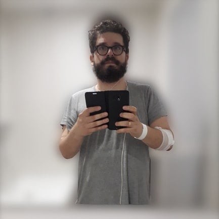 Selfie dalla stanza d'ospedale