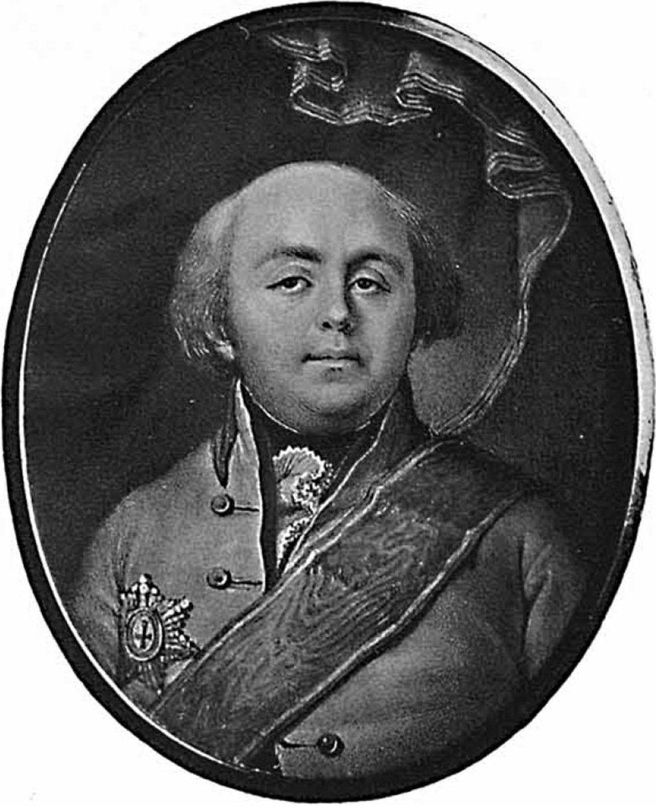 O conde Aleksî Bobrinski, filho ilegítimo de Catarina, no final da vida.