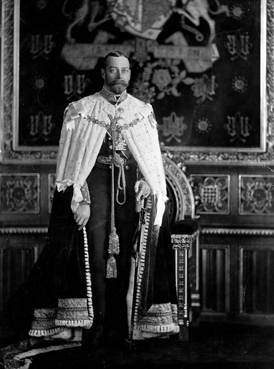Il re britannico Giorgio V (1865-1936); foto scattata nel 1910 circa