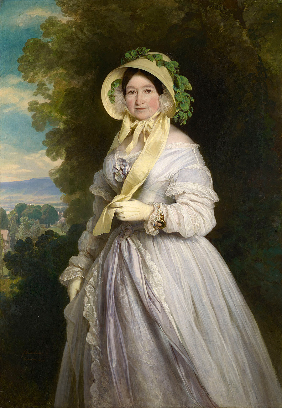 La granduchessa Anna Feodorovna di Russia (1781-1860), nata Principessa Giuliana di Sassonia-Coburgo-Gotha. Ritratto di Franz Xaver Winterhalter