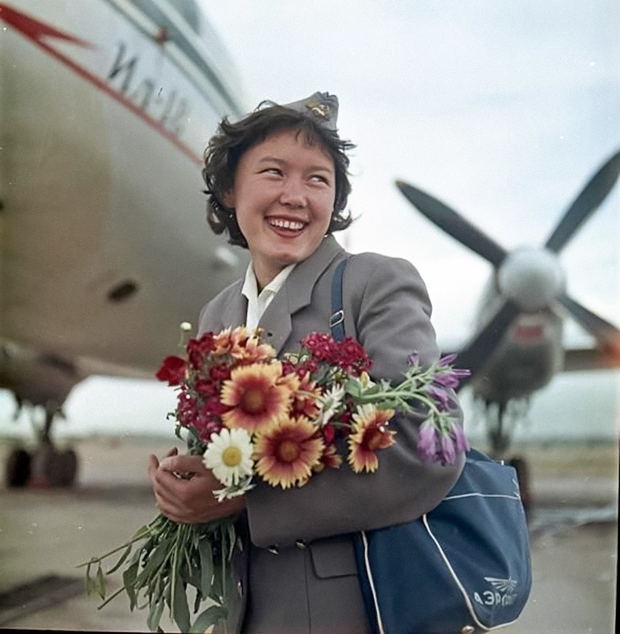 Hôtesse de l’air, années 1960

