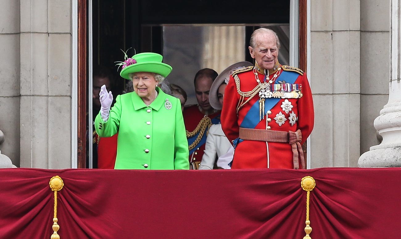 La regina d'Inghilterra Elisabetta II e il principe Filippo 