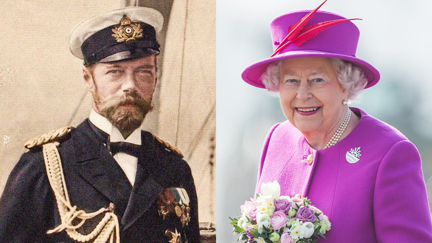 Kaisar Nikolai II, 1905; Ratu Elizabeth II, 2015.