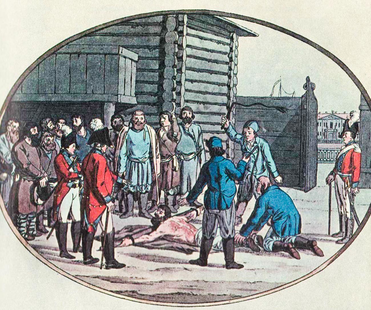 Scourging  in Russia, late 18th century